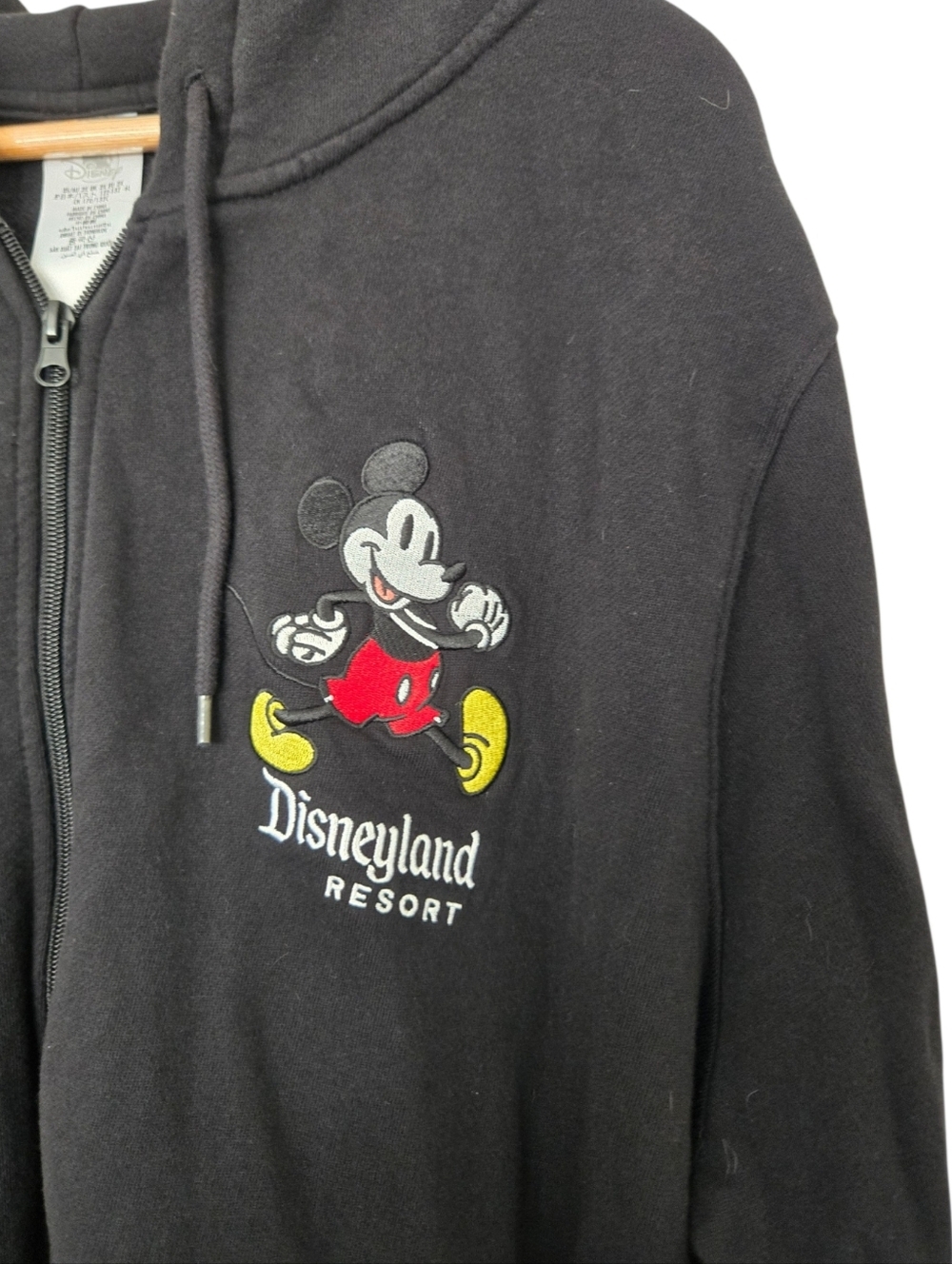 Disneyland Resort Mickey Mouse Zip Hoodie Black 2X Disney Parks - Picture 3 of 4